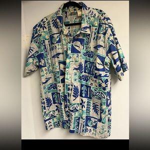 VINTAGE JANTZEN SHIRT BUTTON DOWN SIZE XL 60s 70s 100% COTTON 37966 SHORT SLEEVE